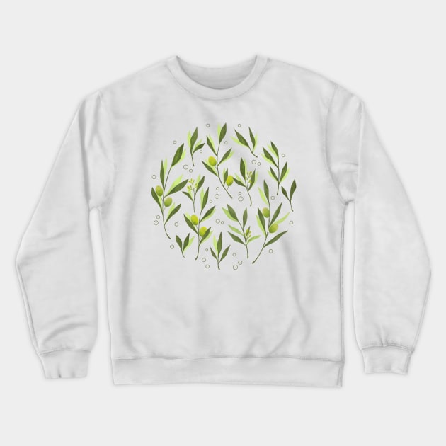 Green Olive Crewneck Sweatshirt by Tebscooler